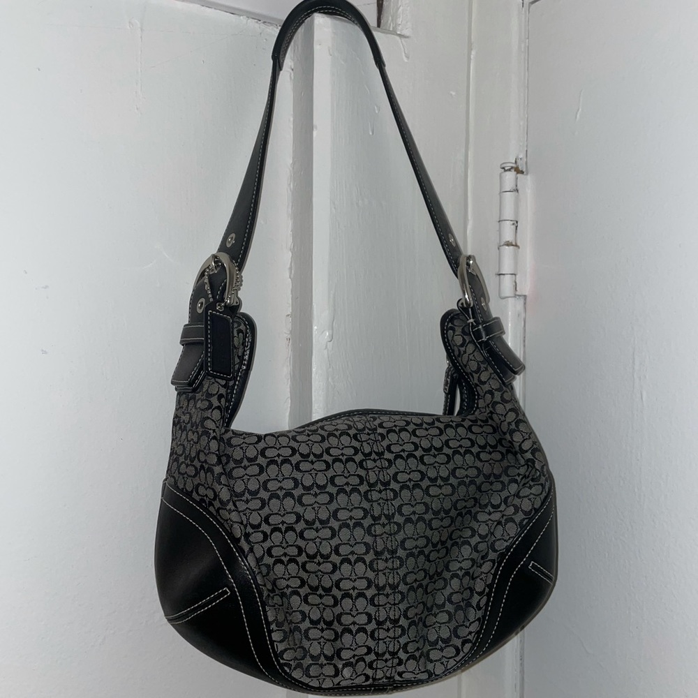 VINTAGE Y2K CONTRAST-STITCHING COACH MINI BAG